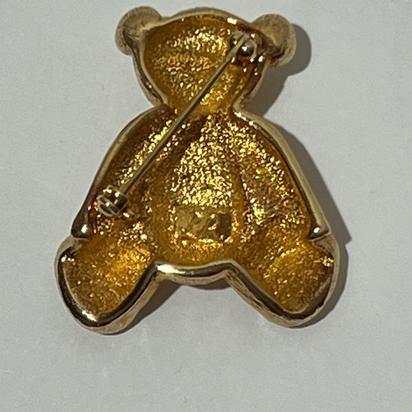Lady Remington Teddy Bear Brooch Pin 1.5"L x 1.25"W x 0.25"H - Picture 12 of 12